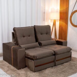 Sofá Retrátil Reclinável Montreal 1.90m Veludo