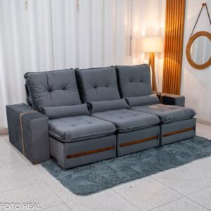 Alternative view of Sofá Retrátil Reclinável Montreal 2.60m Veludo