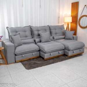 Alternative view of Sofá Retrátil Reclinável Mônaco 3.20m Linho