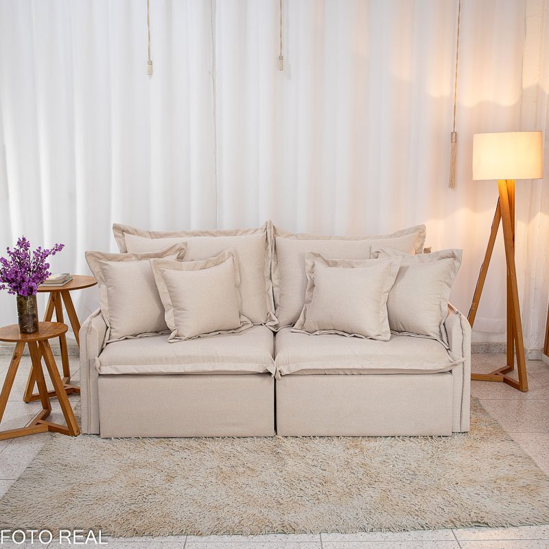 Sofá Retrátil Reclinável Lima 2.00m Linho - Sem Caixa - Imagem 5