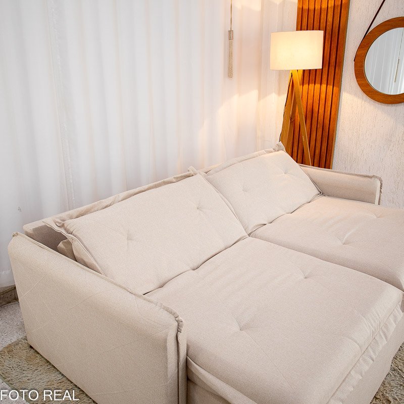 Sofá Retrátil Reclinável Lima 2.00m Linho - Sem Caixa - Imagem 7