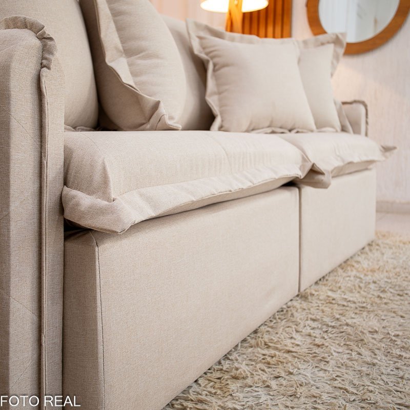 Sofá Retrátil Reclinável Lima 2.00m Linho - Sem Caixa - Imagem 9