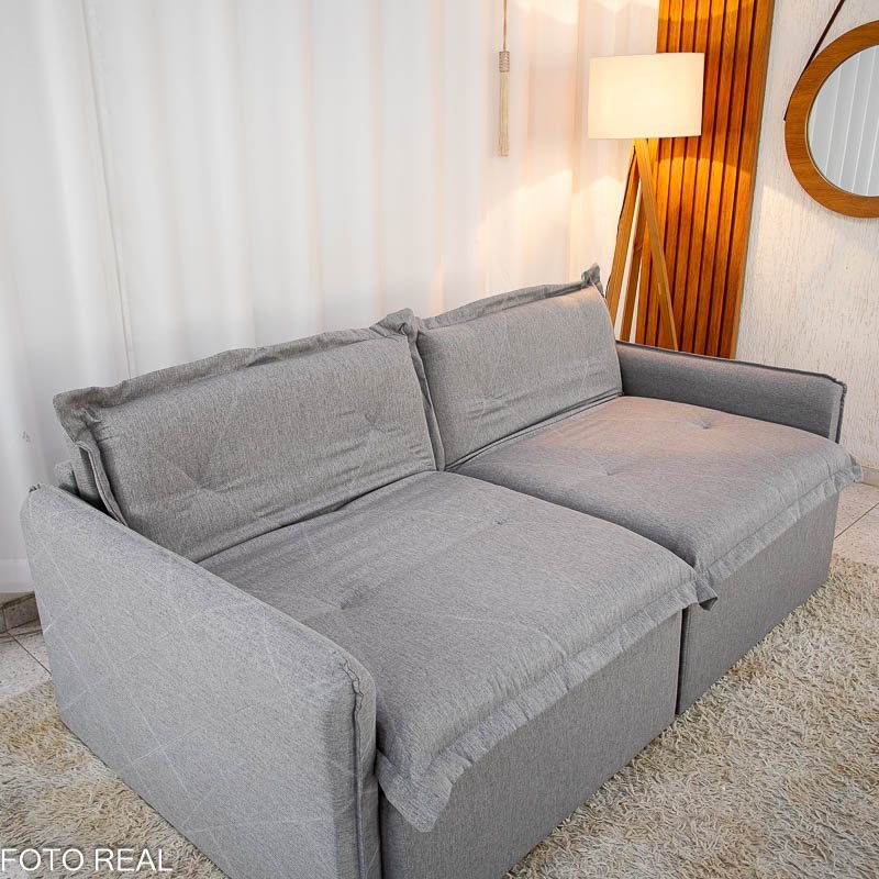 Sofá Retrátil Reclinável Lima 2.00m Linho - Sem Caixa - Imagem 6