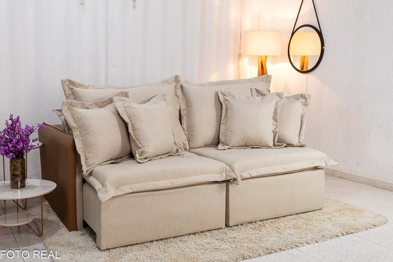 Sofá Retrátil Reclinável Lima 2.00m Linho Sem Caixa – Braços Korino