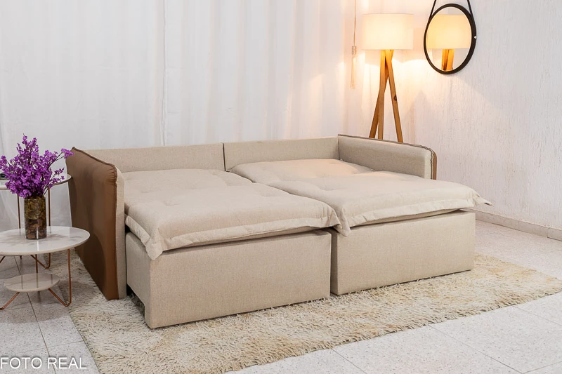 Sofá Retrátil Reclinável Lima 2.00m Linho Sem Caixa – Braços Korino - Imagem 7