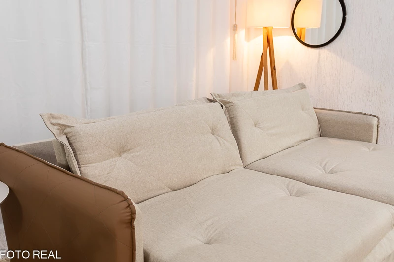 Sofá Retrátil Reclinável Lima 2.00m Linho Sem Caixa – Braços Korino - Imagem 5