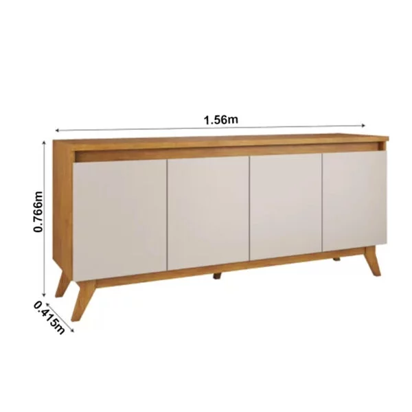Buffet Filipe Larg. 1.56m C/4 Portas - Imagem 4