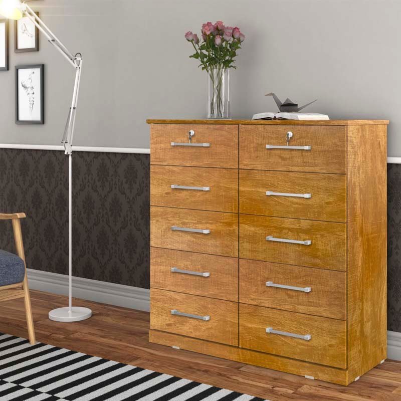 Cômoda Vane 006 Larg. 1.18m 10 Gavetas - Imagem 2