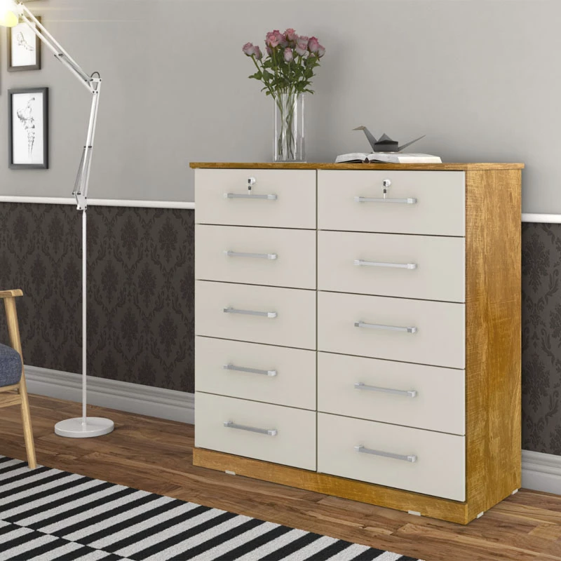 Cômoda Vane 006 Larg. 1.18m 10 Gavetas - Imagem 3