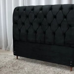 Alternative view of Cabeceira Casal Lavínia Larg. 1.40m Veludo