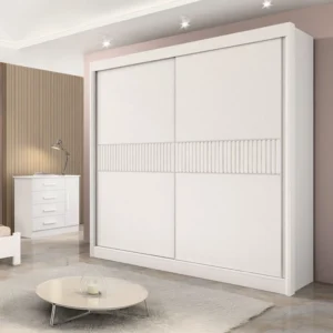 Alternative view of Guarda-Roupa Cancun Larg. 2.20m C/Detalhe Ripado 2 Portas 6 Gavetas