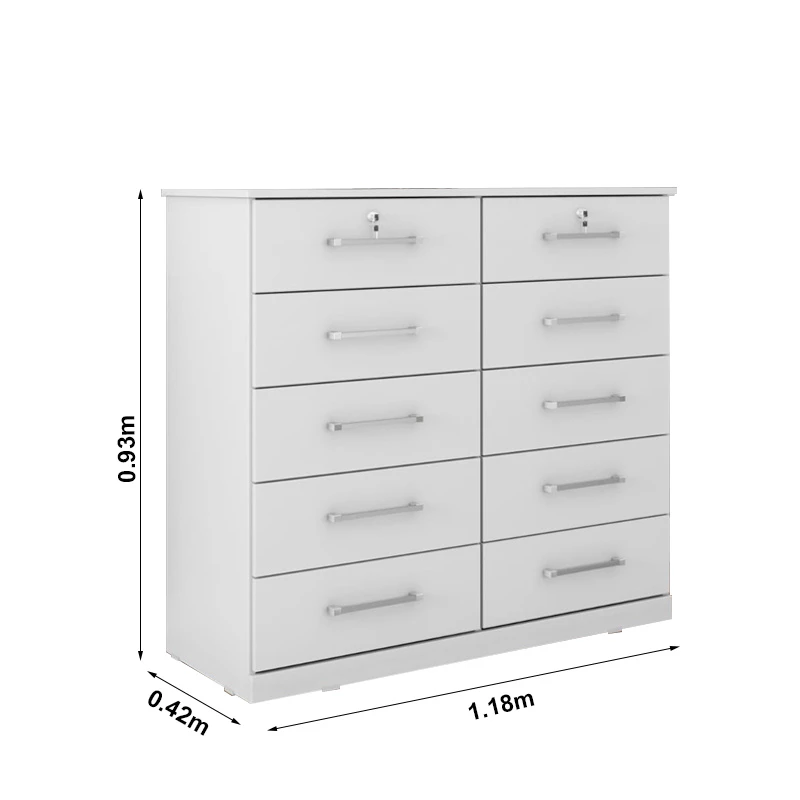 Cômoda Vane 006 Larg. 1.18m 10 Gavetas - Imagem 4