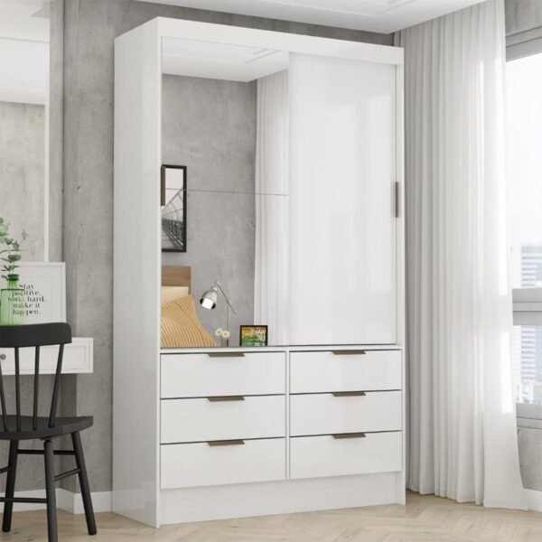 Guarda-Roupa Sevilha Larg. 1.80m 2 portas 6 gavetas