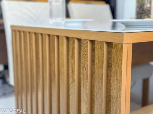 Alternative view of Mesa Jantar Cancun 120×90 4 Cadeiras Linho
