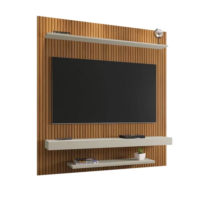 Painel Leme Larg. 1.50m Impressão Ripada 3D Para TV até 60" - Imagem 3