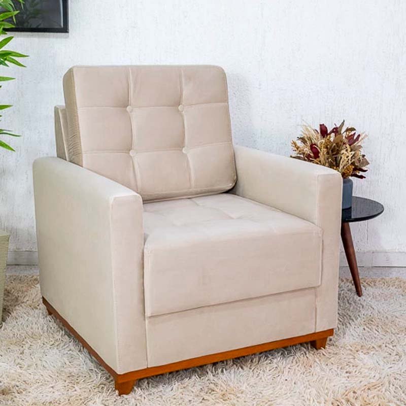 Poltrona Decorativa Áustria Veludo