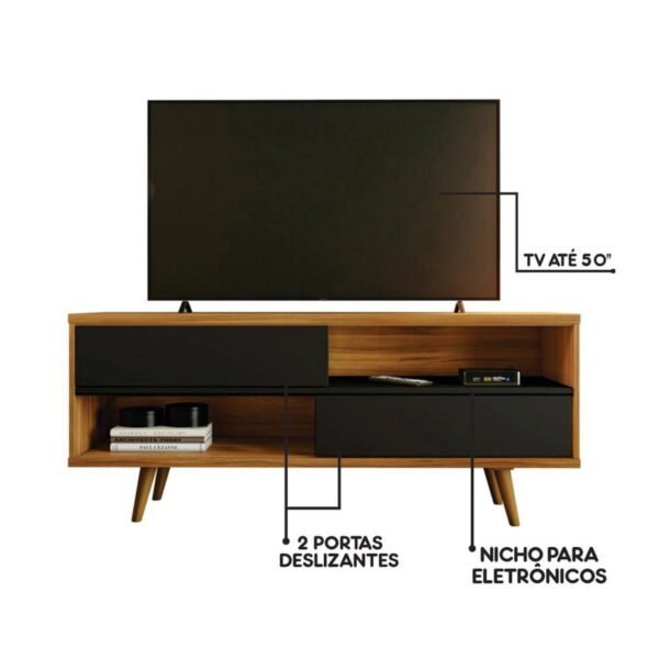 Rack Bancada NT 1180 Larg.1.35m Para TV até 50" - Imagem 4