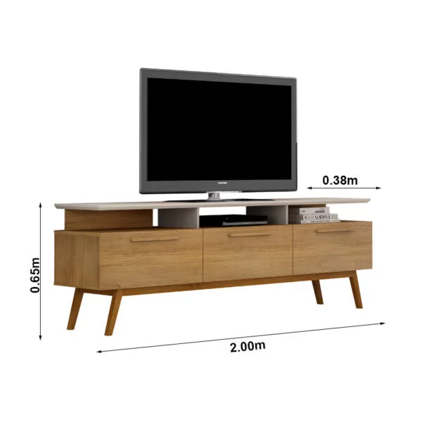 Rack Bancada São Paulo Larg. 2.00m Para TV até 70″ - Imagem 4