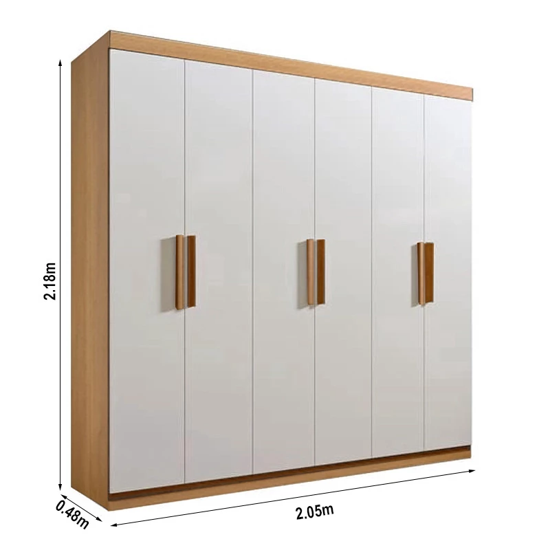 Guarda-Roupa Colibri Larg. 2.05m 6 Portas 6 Gavetas - Imagem 7