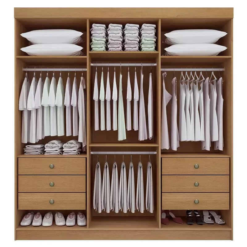 Guarda-Roupa Colibri Larg. 2.05m 6 Portas 6 Gavetas - Imagem 4