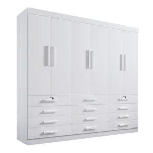 Alternative view of Guarda-Roupa Mônaco Larg. 2.40m 6 Portas 12 Gavetas
