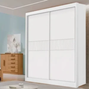 Alternative view of Guarda-Roupa Santorini Larg. 1.85m C/Detalhe Ripado 2 Portas 3 Gavetas