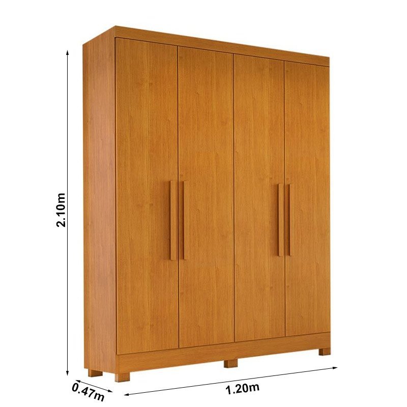 Guarda-Roupa Sergipe Larg. 1.20m 4 Portas 2 Gavetas - Imagem 5