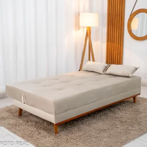 Sofá Cama Madrid Larg. 1.80m Veludo - Imagem 6
