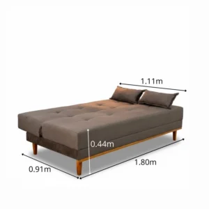 Sofá Cama Madrid Larg. 1.80m Veludo - Imagem 10