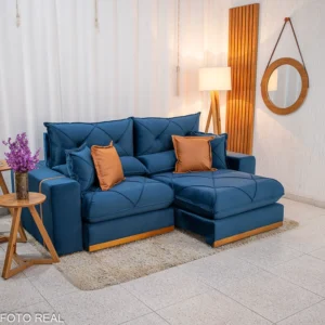 Sofá Retrátil Reclinável Gran Bello 2.30m Veludo - Imagem 4
