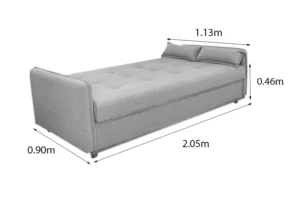 Sofá Cama Ipanema Larg. 2.05m Linho - Imagem 10