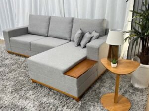 Sofá 3 Lugares Aline Plus C/Chaise 2.50 m Linho