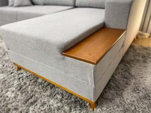 Sofá 3 Lugares Aline Plus C/Chaise 2.50 m Linho - Imagem 5