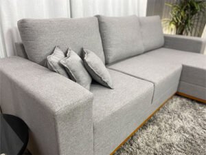 Sofá 3 Lugares Aline Plus C/Chaise 2.50 m Linho - Imagem 3