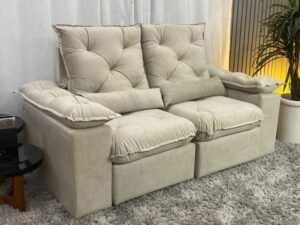 Sofá Retrátil Reclinável Zuqui Plus 1.80m Veludo - Imagem 8