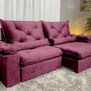 Alternative view of Sofá Retrátil Reclinável Zuqui Plus 2.50m Veludo