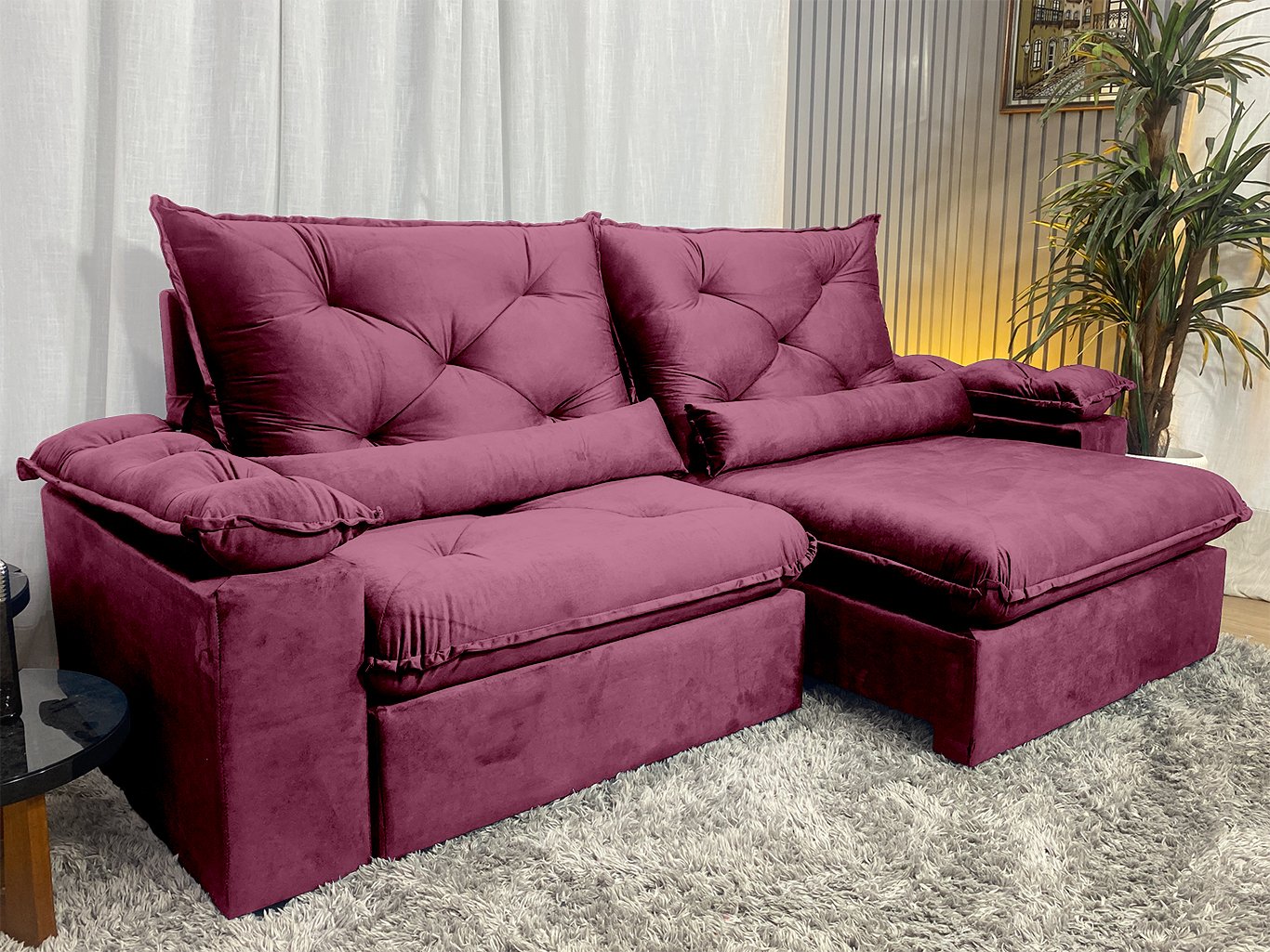 Sofá Retrátil Reclinável Zuqui Plus 2.50m Veludo - Imagem 2