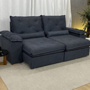 Sofá Retrátil Reclinável Zuqui Plus 2.50m Veludo