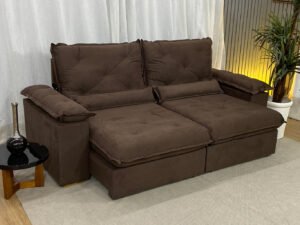 Sofá Retrátil Reclinável Zuqui Plus 2.30m Veludo