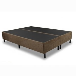 Base Box Casal Bipartida 138x188x38 Sued Marrom - Nosso Sonho (1)