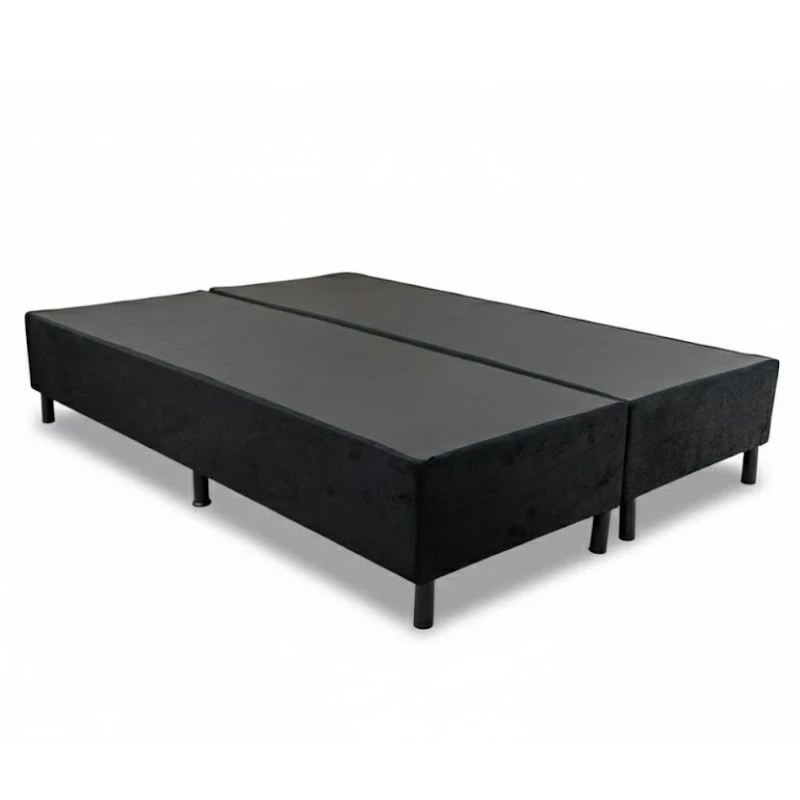 Base Box Casal Bipartida 138x188x38 Sued Preto - Nosso Sonho (1)
