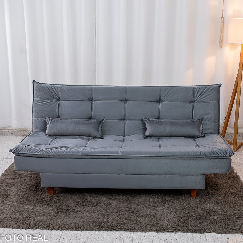 Sofá Cama Premium Larg. 1.80m Veludo - Imagem 6
