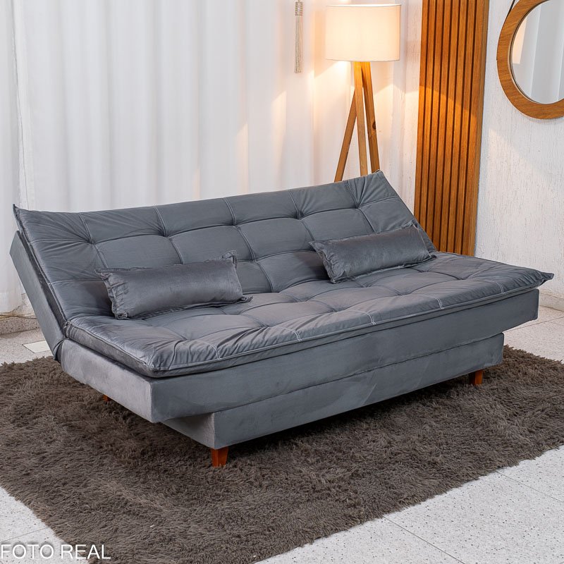 Sofá Cama Premium Larg. 1.80m Veludo - Imagem 10