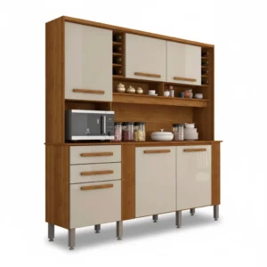 Alternative view of Armário de Cozinha Catar Larg. 2.00m 6 Portas 2 Gavetas