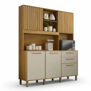 Armário Cozinha Diamante Larg. 1.63m 5 Portas 2 Gavetas