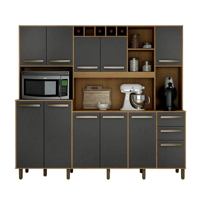 Armário Cozinha Petra Larg. 2.18m 11 Portas 2 Gavetas - Imagem 3