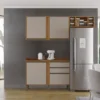 Balcão 1.20 + Aéreo 2 Portas 1.20 + Armário de geladeira Pérola
