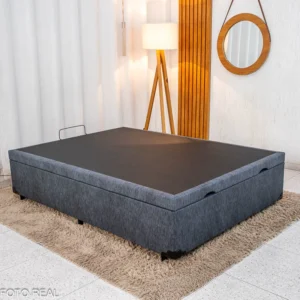 Alternative view of Box Baú Casal Prime Confort 138x188x45 Korino Linho Blindado