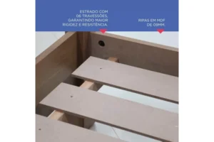 Cama Solteiro Milênio + Cama Auxiliar Solteiro 2 Gavetas - Imagem 8