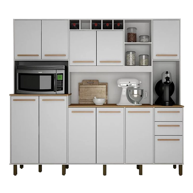 Armário Cozinha Petra Larg. 2.18m 11 Portas 2 Gavetas - Imagem 2